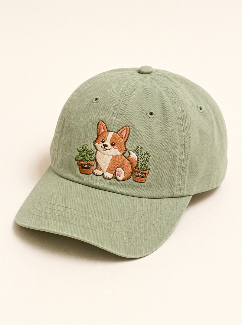 Herb Garden Corgi Hat