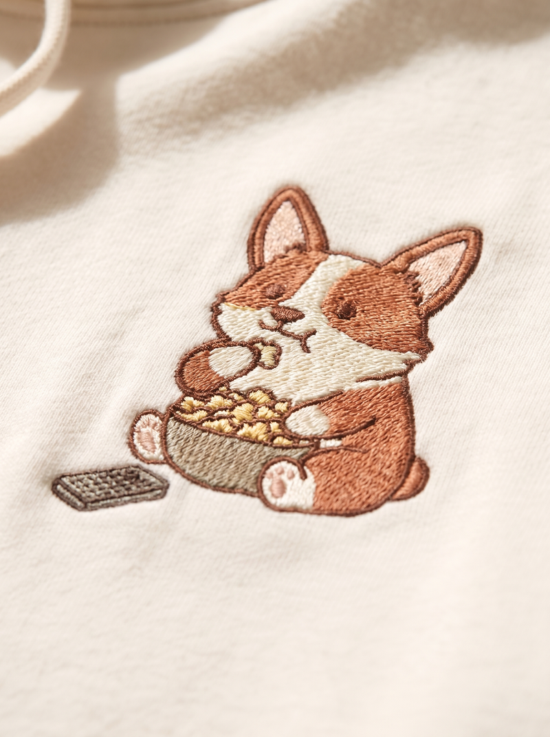 Movie Night Corgi Hoodie
