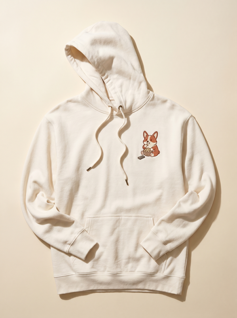 Movie Night Corgi Hoodie