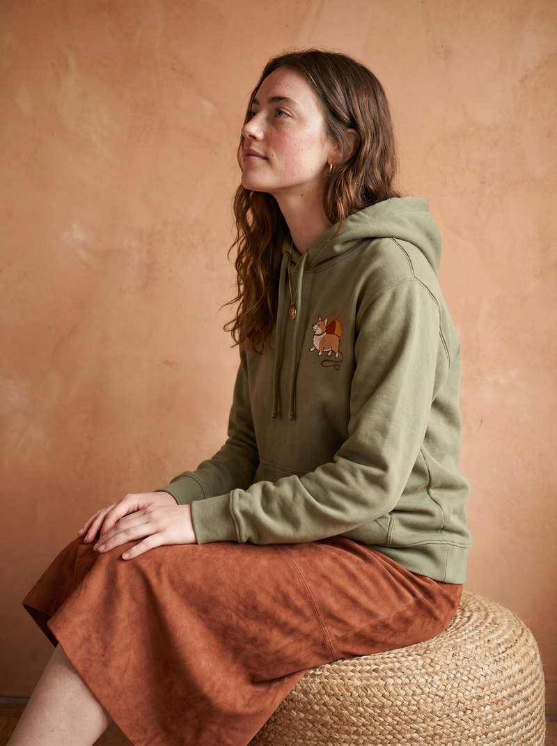Sunset Walk Corgi Hoodie