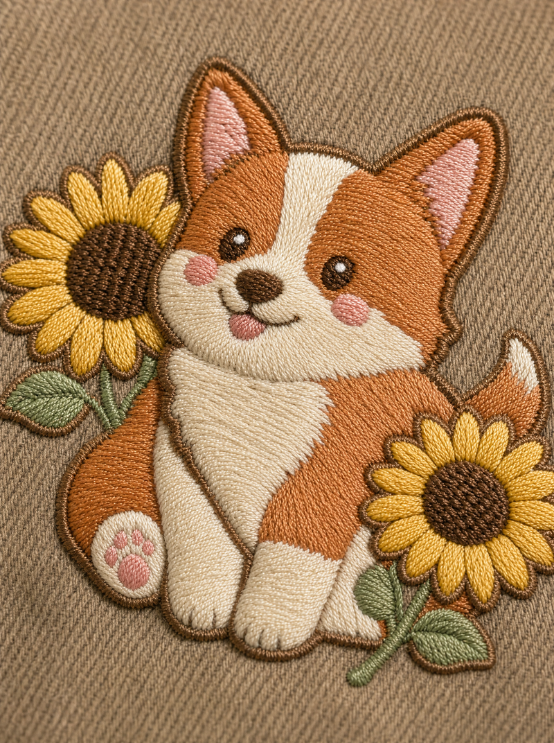 Sunflower Corgi Hat