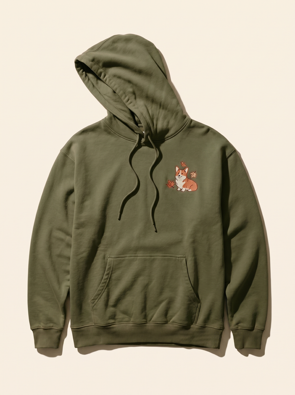 Autumn Leaves Corgi Hoodie