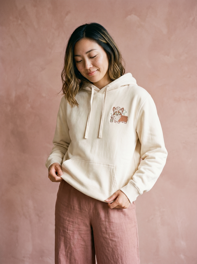 Skincare Corgi Hoodie