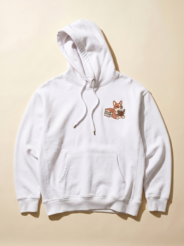 Bookstore Corgi Hoodie