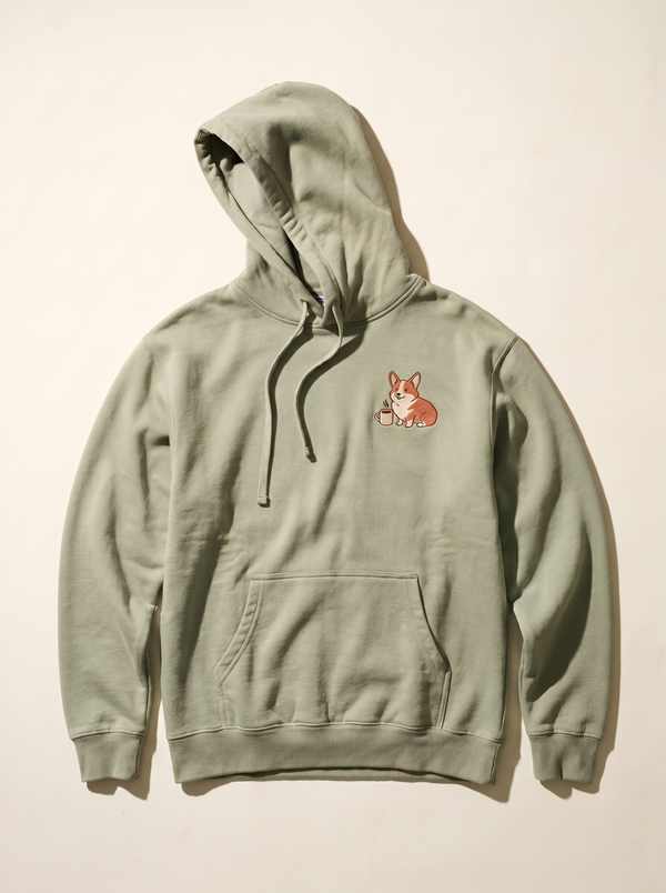 Coffee Date Corgi Hoodie