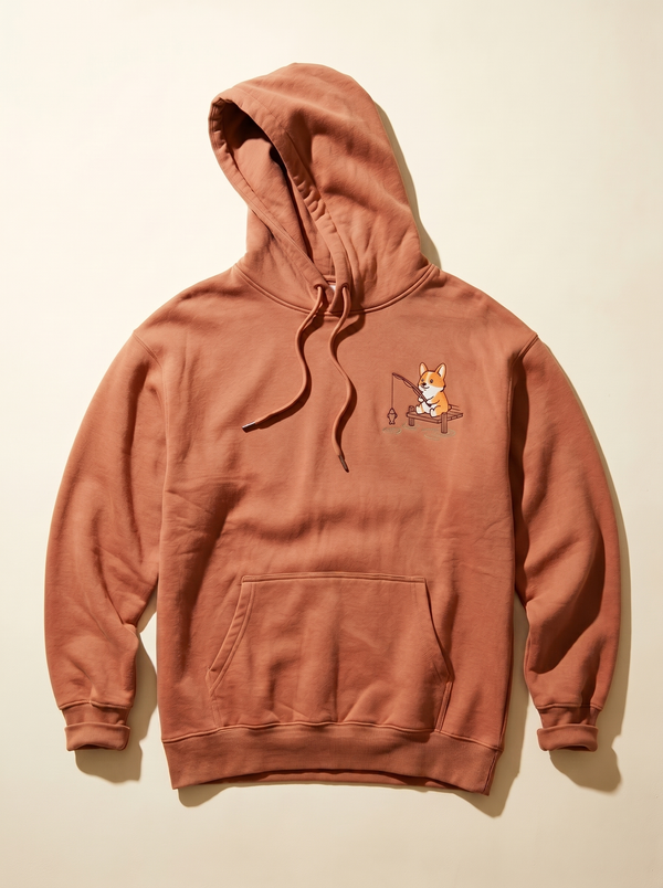 Fishing Corgi Hoodie