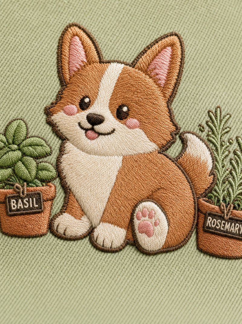 Herb Garden Corgi Hat