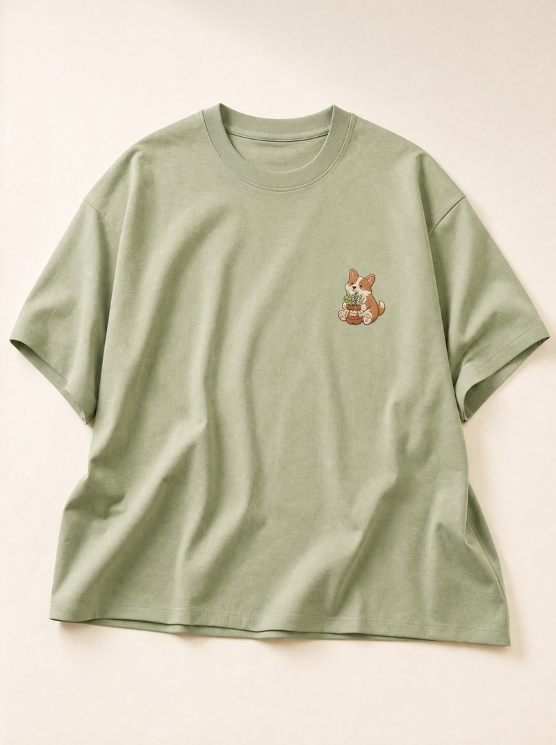 Herb Garden Corgi T-Shirt