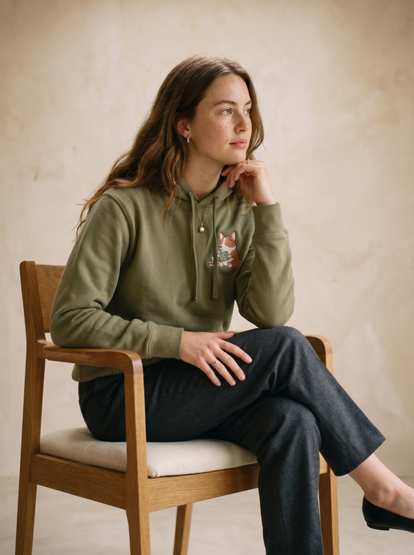 model seated