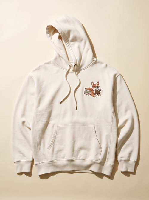 Bookstore Corgi Hoodie
