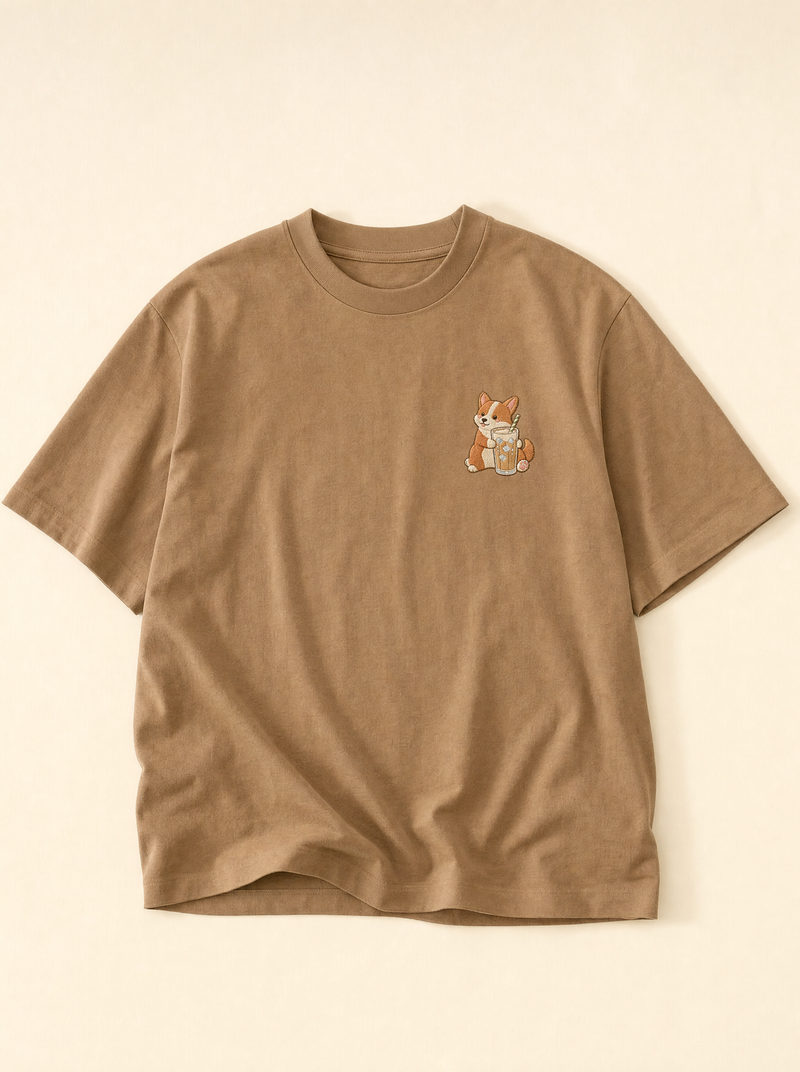 Iced Coffee Corgi T-Shirt