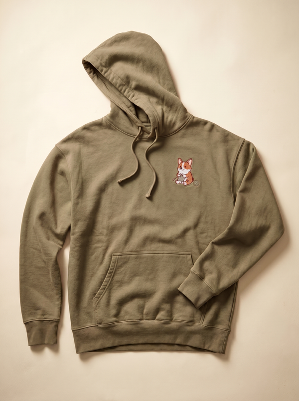 Knitting Corgi Hoodie