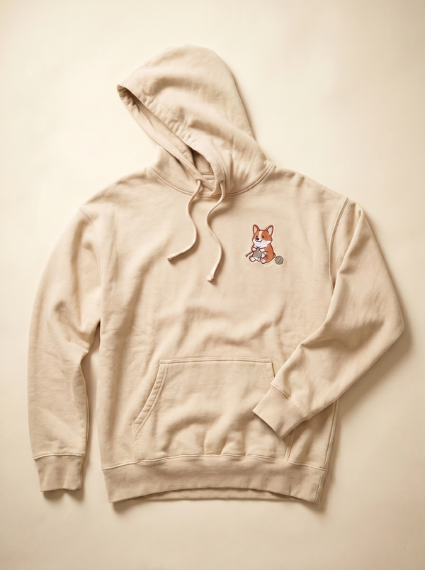 Knitting Corgi Hoodie