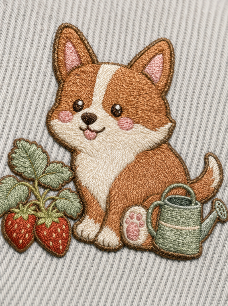 Strawberry Corgi Hat