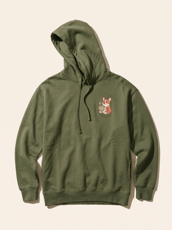 Matcha Latte Corgi Hoodie