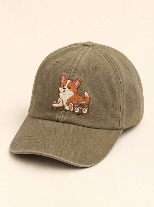 Roller Skate Corgi Hat