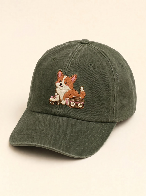 Roller Skate Corgi Hat