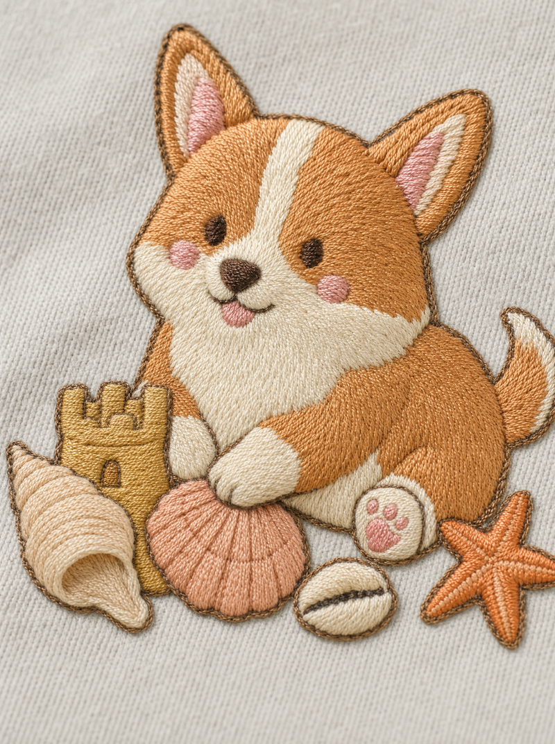 Seashell Corgi T-Shirt