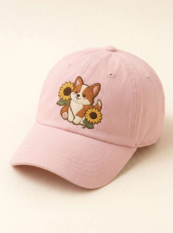 Sunflower Corgi Hat