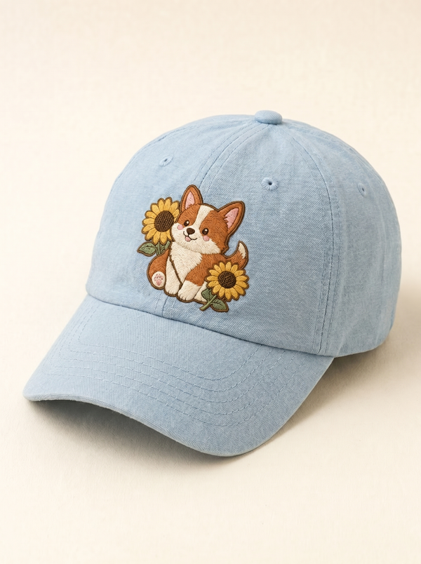 Sunflower Corgi Hat