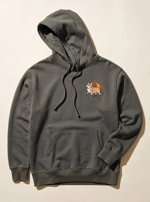 Sunset Walk Corgi Hoodie
