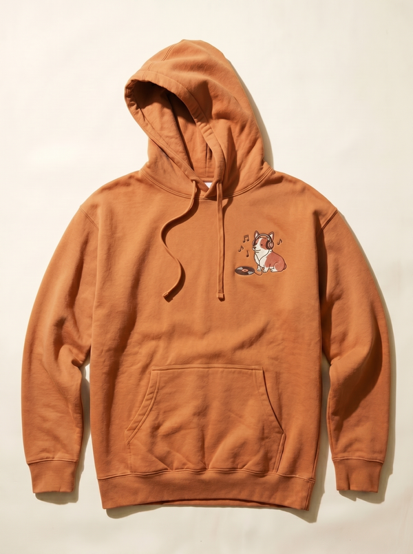 Vinyl Corgi Hoodie