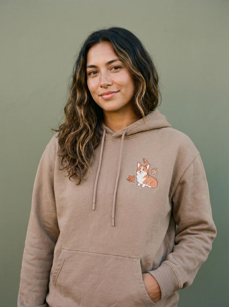 Autumn Leaves Corgi Hoodie